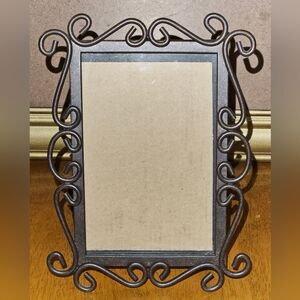 Elegant Black Wrought Iron Photo Frame Fits Photo 3.5"W X 5.5"L